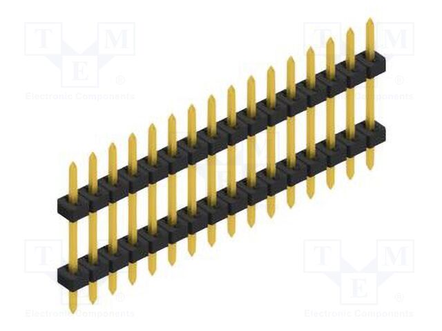 Connector: pin strips; pin header; male; PIN: 16; 2mm; THT; 1x16