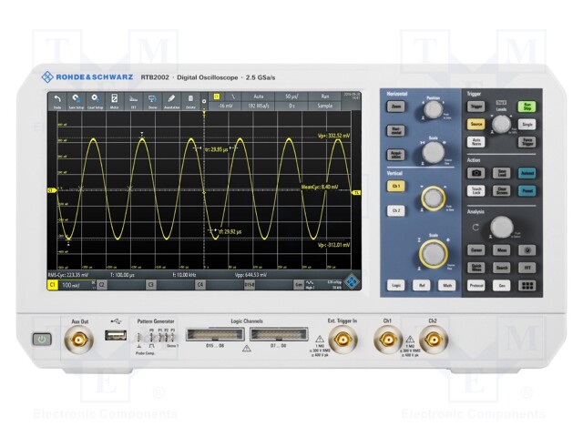 Oscilloscope: digital; Ch: 2; 70MHz; 1,25Gsps,2,5Gsps interleaved