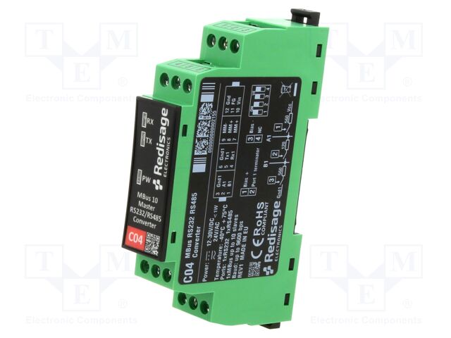 Converter; M-BUS/RS232/RS485; Usup: 12÷30VDC; RS232,RS485; IP20