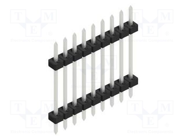 Connector: pin strips; pin header; male; PIN: 9; 2mm; THT; 1x9; 100V