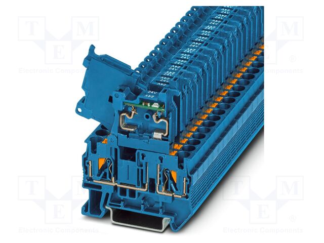 Splice terminal: rail; 6.3A; 24V; push-in; PA; L: 63.4mm; 0.2÷6mm2