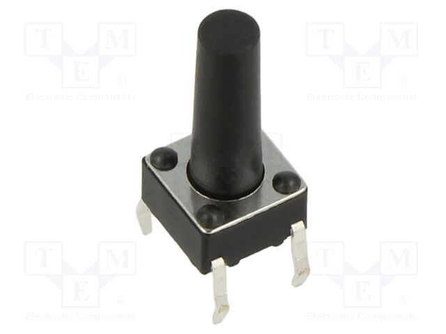 Microswitch TACT; SPST; Pos: 2; 0.05A/12VDC; THT; 1.57N; 6x6x3.5mm
