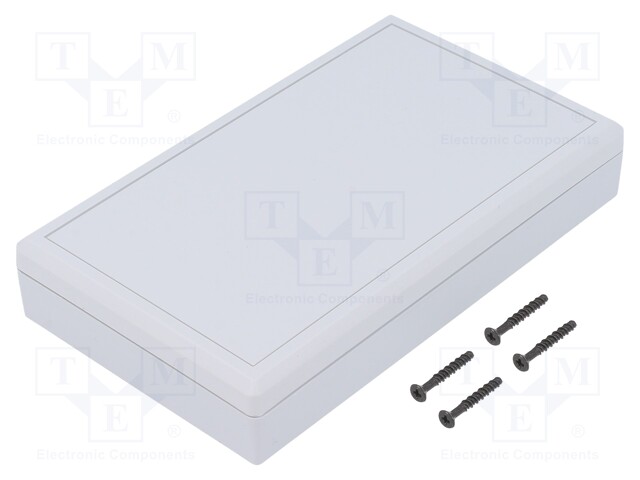 Enclosure: desktop; TENCLOS FLAT; X: 85mm; Y: 145mm; Z: 27mm; ABS