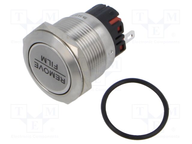 Switch: vandal resistant; Pos: 2; SPDT; 0.5A/220VAC; IP40; ON-(OFF)