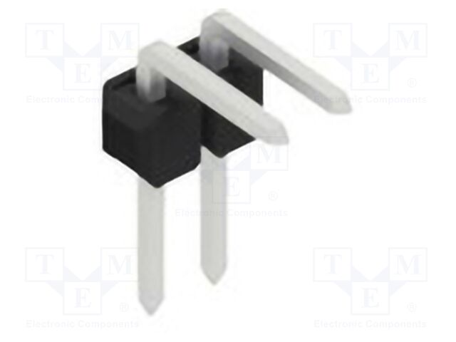 Connector: pin strips; pin header; male; PIN: 2; 2.54mm; THT; 1x2