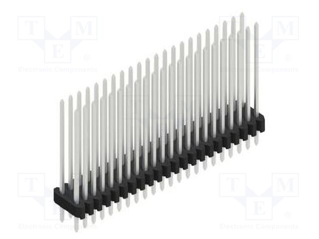 Connector: pin strips; pin header; male; PIN: 44; 1.27mm; THT; 2x22