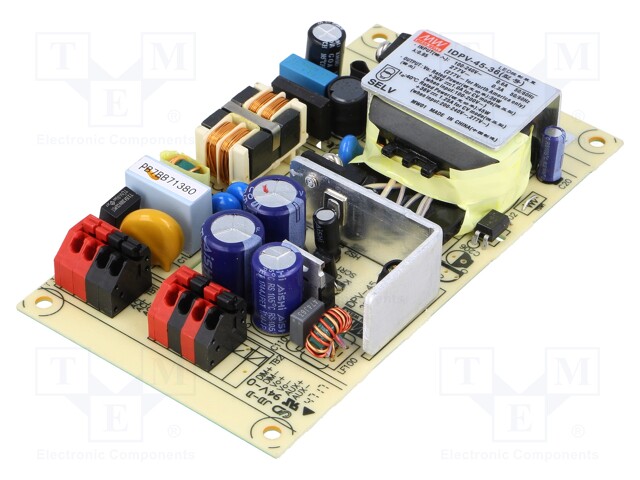 Power supply: switched-mode; LED; 45W; 36VDC; 1.25A; 90÷295VAC