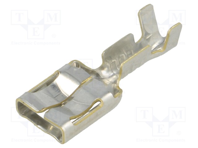 Terminal: flat; 6.35mm; 0.8mm; female; 0.5÷1mm2; crimped; straight