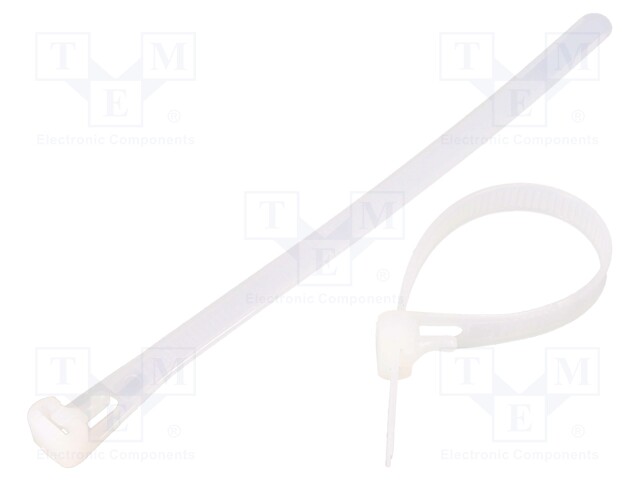 Cable tie; multi use; L: 150mm; W: 7.2mm; polyamide; natural