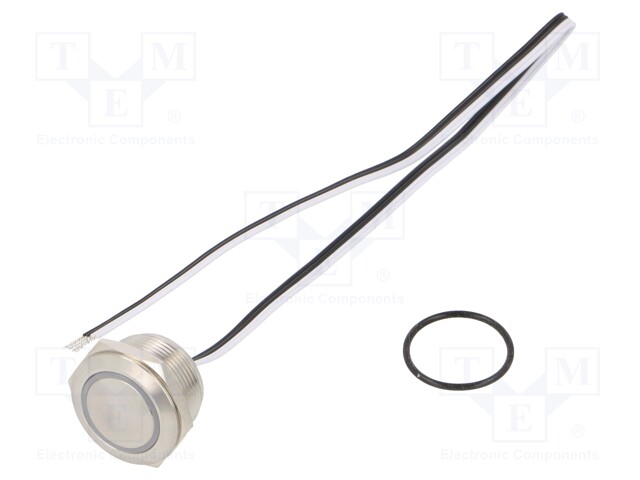 Switch: vandal resistant; Pos: 2; SPST-NO; 50mA/24VDC; IP65; white