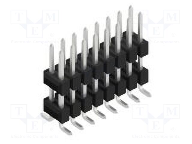 Connector: pin strips; pin header; male; PIN: 16; 2.54mm; SMT; 2x8