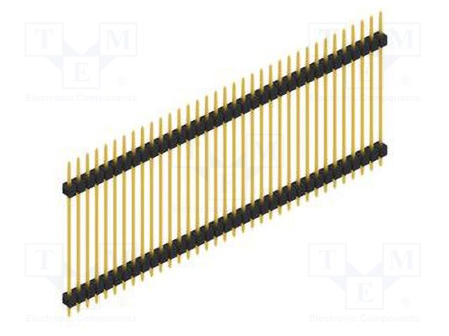 Connector: pin strips; pin header; male; PIN: 35; 2.54mm; THT; 1x35