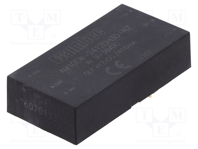 Converter: DC/DC; 10W; Uin: 9÷36V; Uout: 12VDC; Uout2: -12VDC; 2"x1"