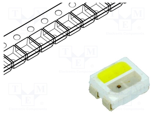 LED; SMD; 3528,PLCC4; yellow/cold white; 10000(typ)K; 120°; 20mA