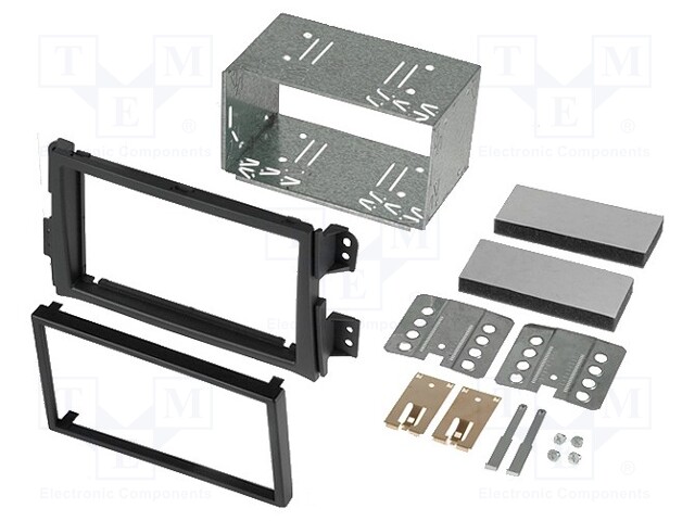 Radio mounting frame; Opel,Suzuki; 2 DIN; black