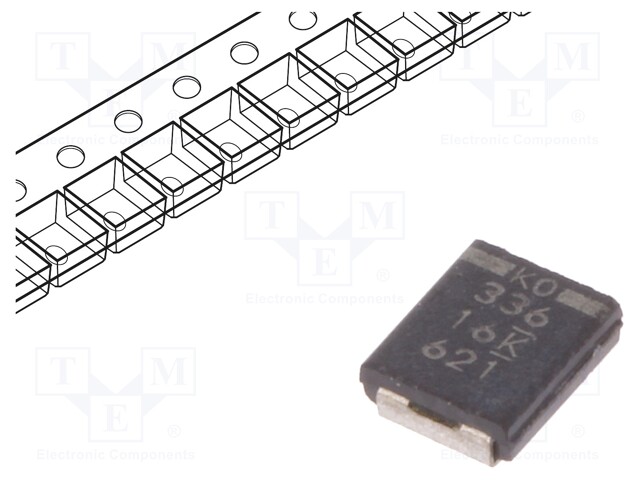 Capacitor: tantalum-polymer; 33uF; 16VDC; Case: T; 1311; ESR: 45mΩ