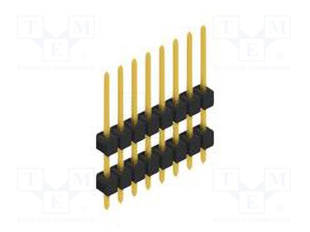 Connector: pin strips; pin header; male; PIN: 8; 2.54mm; THT; 1x8