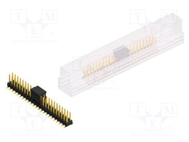 Connector: pin strips; pin header; male; PIN: 46; 2.54mm; SMT; 2x23