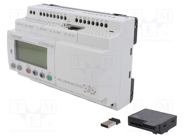 Millenium Evo starter pack; IN: 16; OUT: 10; OUT 1: relay; 24VDC