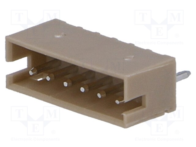 Socket; wire-board; male; 1.5mm; PIN: 6; THT; 100V; 1A; tinned; 20mΩ