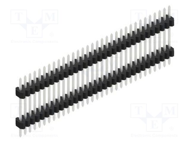 Connector: pin strips; pin header; male; PIN: 32; 1.27mm; THT; 1x32