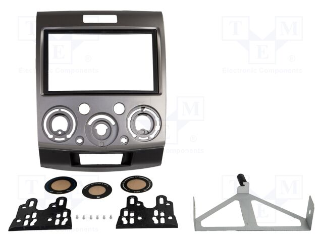 Radio frame; Ford,Mazda; 2 DIN; dark silver
