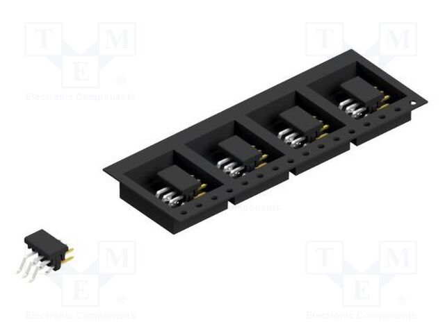 Connector: pin strips; pin header; male; PIN: 6; 2mm; SMT; 2x3; 100V