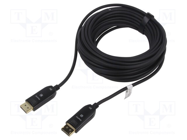 Cable; DisplayPort 2.0,HDCP 2.2,optical; 50m; black