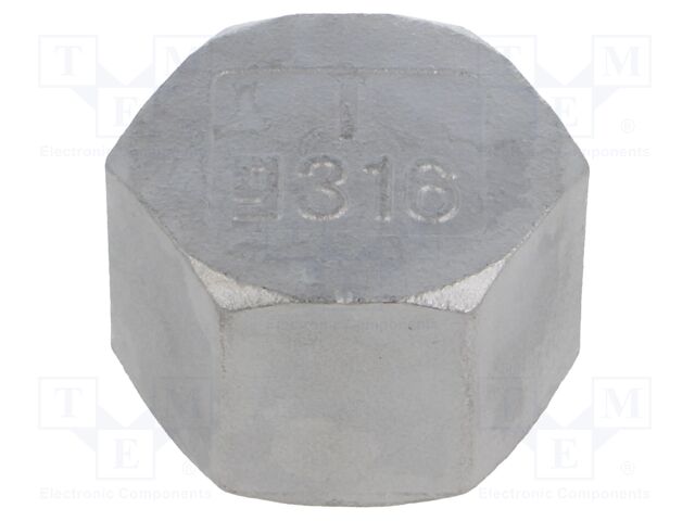 Hexagonal,female; max.10.5bar; 1.4408 stainless steel; G316