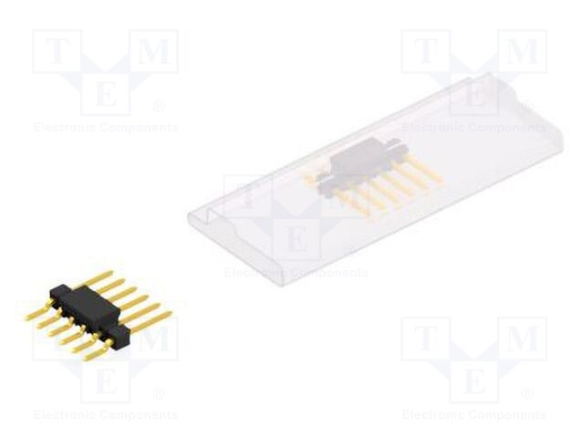 Connector: pin strips; pin header; male; PIN: 6; 2.54mm; SMT; 1x6