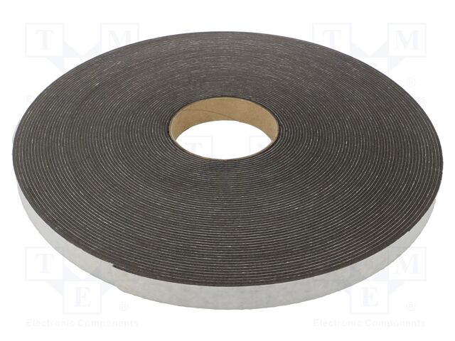 Tape: sealing; W: 20mm; L: 30m; Thk: 2mm; grey; caoutchouc hot-melt