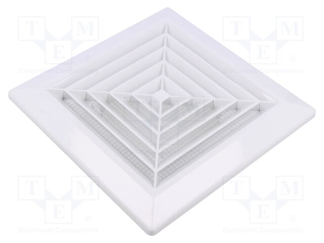 Guard; ABS; Ø100mm; snap fastener; white; Body dim: 174x174x35mm