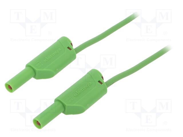 Test lead; PVC; 2m; green; 16A; Cond.cross sec: 1mm2