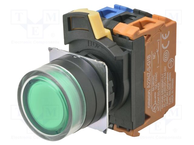 Switch: push-button; 22mm; Stabl.pos: 2; flat; Pos: 2