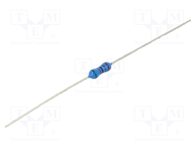 Resistor: metal film; THT; 280kΩ; 250mW; ±0.5%; 6.3x2.3mm; 15ppm/°C