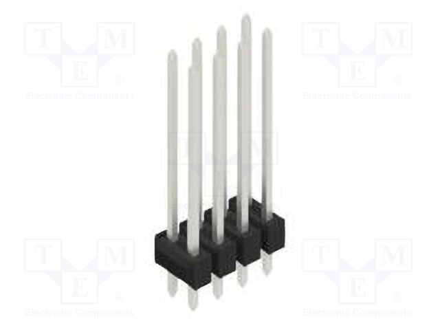 Connector: pin strips; pin header; male; PIN: 8; 2.54mm; THT; 2x4