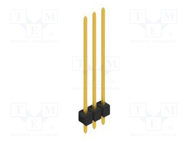 Connector: pin strips; pin header; male; PIN: 3; 2.54mm; THT; 1x3