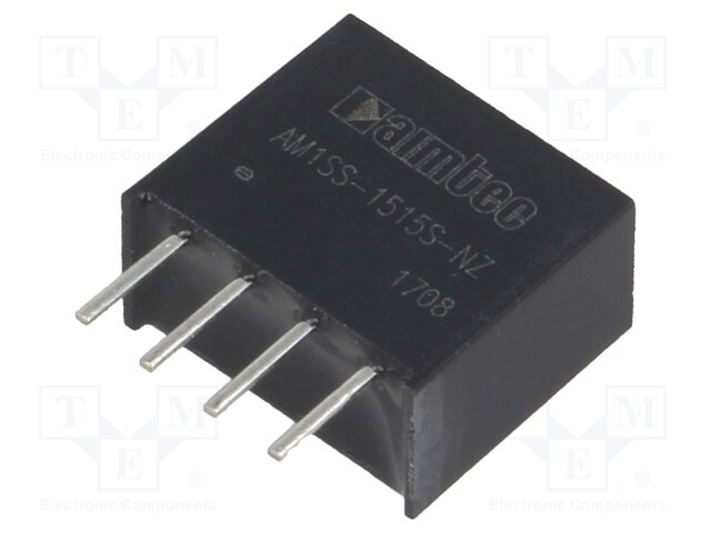Converter: DC/DC; 1W; Uin: 13.5÷16.5V; 15VDC; Iout: 67mA; SIP4; 1.2g