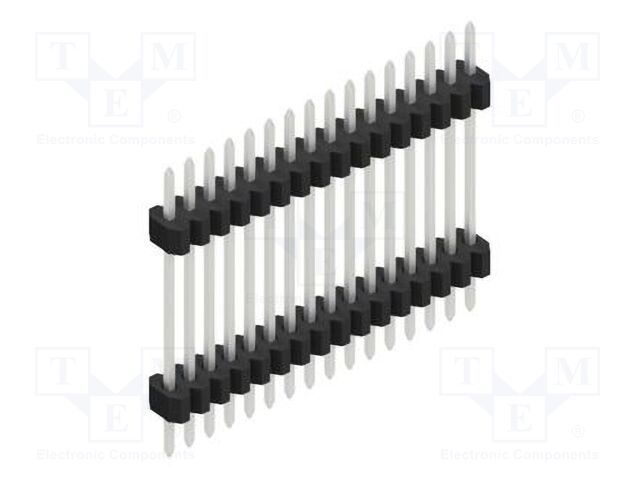 Connector: pin strips; pin header; male; PIN: 16; 1.27mm; THT; 1x16