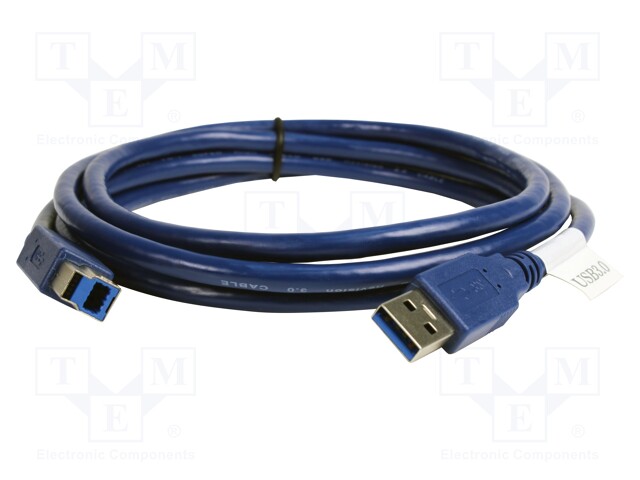 USB 3.0 cable; blue; PicoScope oscilloscopes; 1.8m