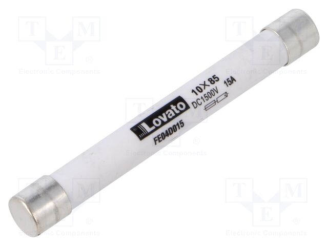 Fuse: fuse; 15A; 1.5kVDC; gPV; 10x85mm