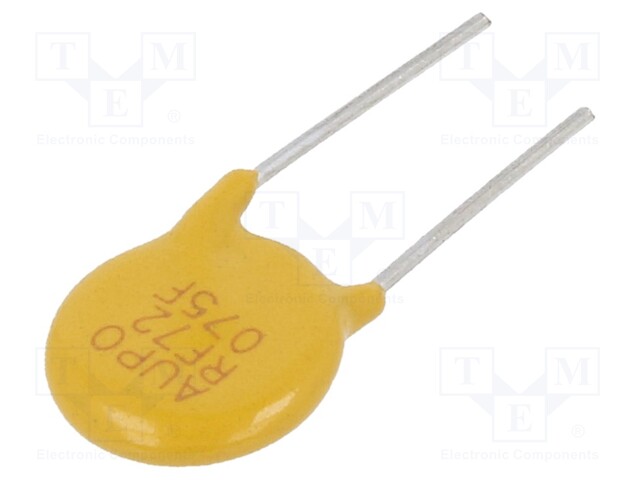 Fuse: PTC polymer; 750mA; RF72