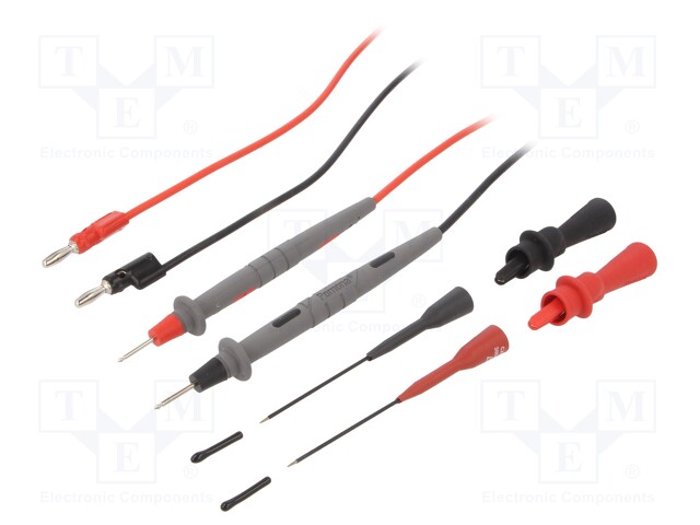 Test acces: kit; 4mm banana plug-probe tip; 1.22m; black,red