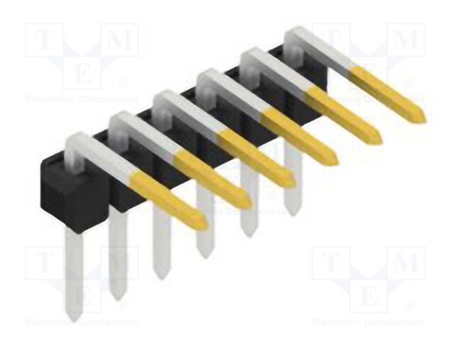 Connector: pin strips; pin header; male; PIN: 6; 2.54mm; THT; 1x6