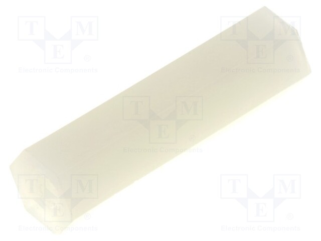 Screwed spacer sleeve; hexagonal; polyamide; M2; L: 17mm