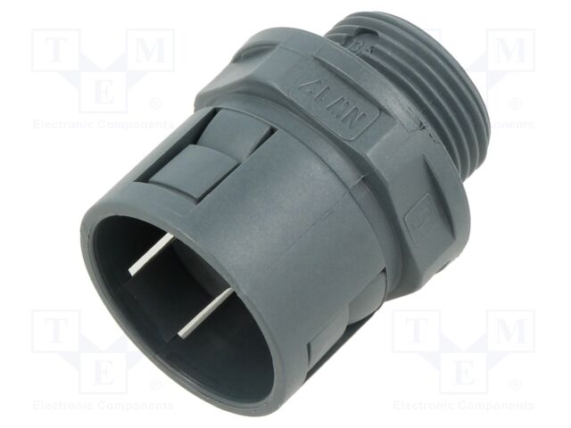Straight terminal connector; ØBraid : 17mm; polyamide 6; IP65