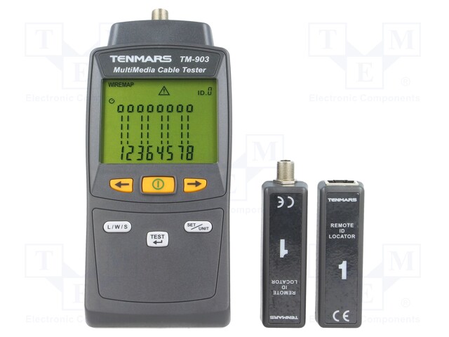 Tester: LAN wiring; Dim: 156x73x35mm; Measured cable l: max.255m