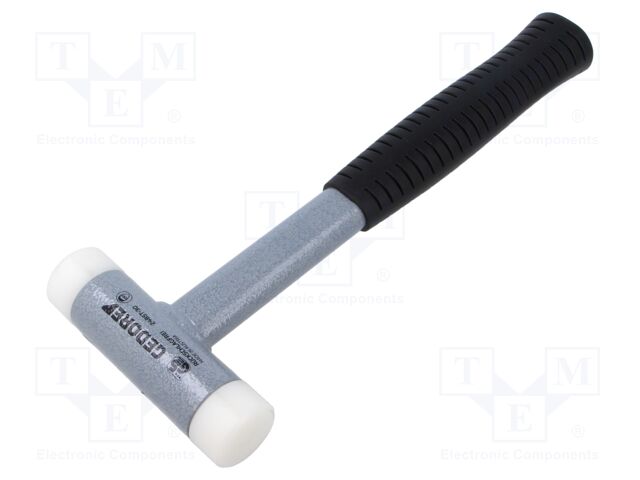 Hammer; assembly,workshop; 290mm; 30mm; round; polyamide; steel