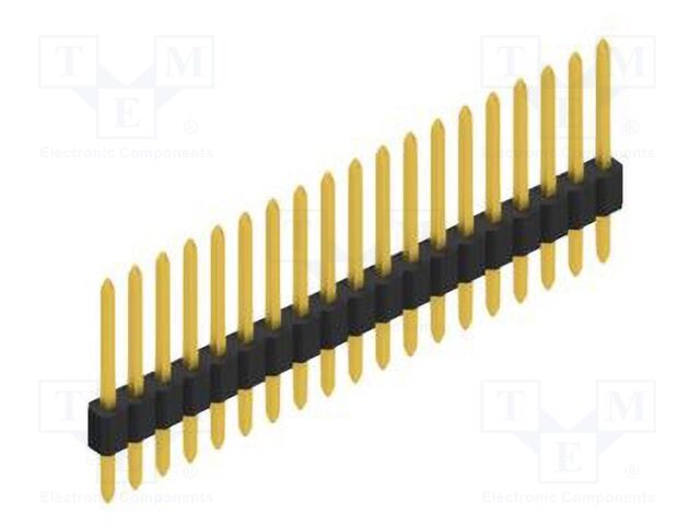 Connector: pin strips; pin header; male; PIN: 19; 1.27mm; THT; 1x19