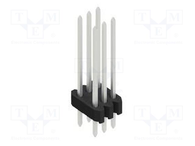 Connector: pin strips; pin header; male; PIN: 6; 1.27mm; THT; 2x3